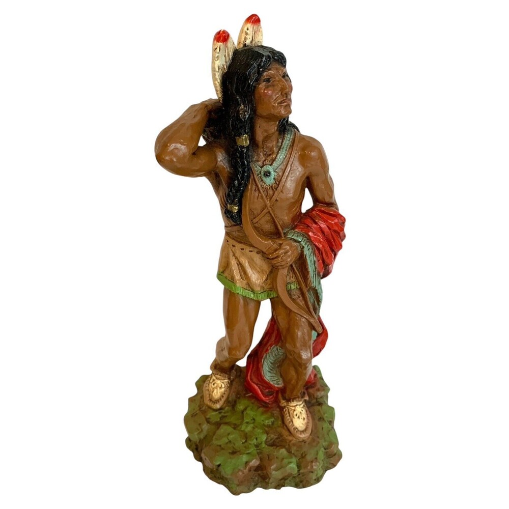 Native American Indian Warrior Statue 14" Figure Universal Statuary 1976